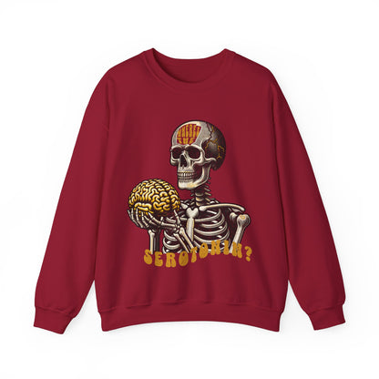 Skeletal Brain Graphic Sweatshirt - Where's the Serotonin?