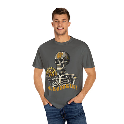 Skeleton Brain Graphic T-Shirt - "where's the serotonin?"