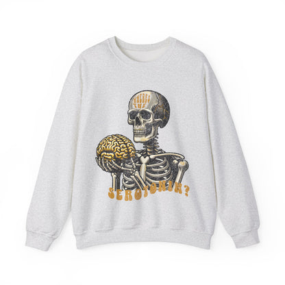 Skeletal Brain Graphic Sweatshirt - Where's the Serotonin?