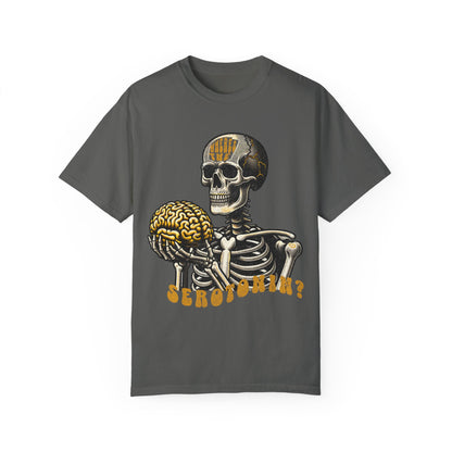 Skeleton Brain Graphic T-Shirt - "where's the serotonin?"