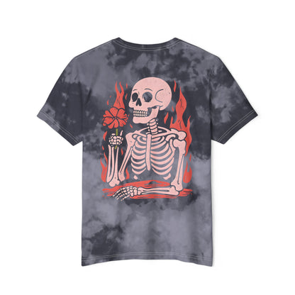 Tie-Dyed Skeleton Graphic T-Shirt